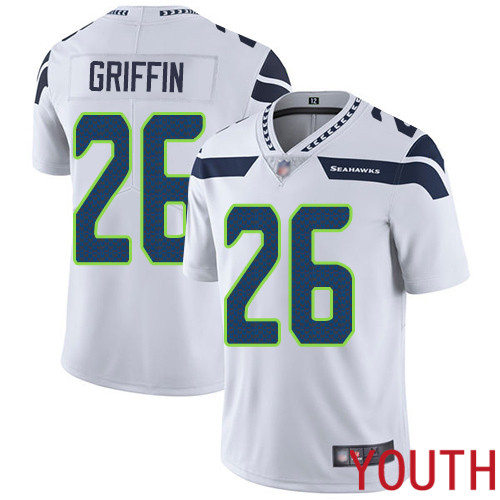 Seattle Seahawks Limited White Youth Shaquill Griffin Road Jersey NFL Football 26 Vapor Untouchable
